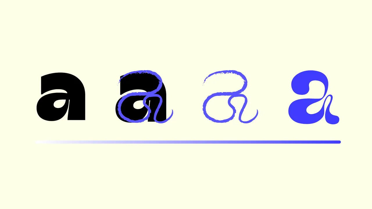 Development of the Albspire letter a into a fluid monogram