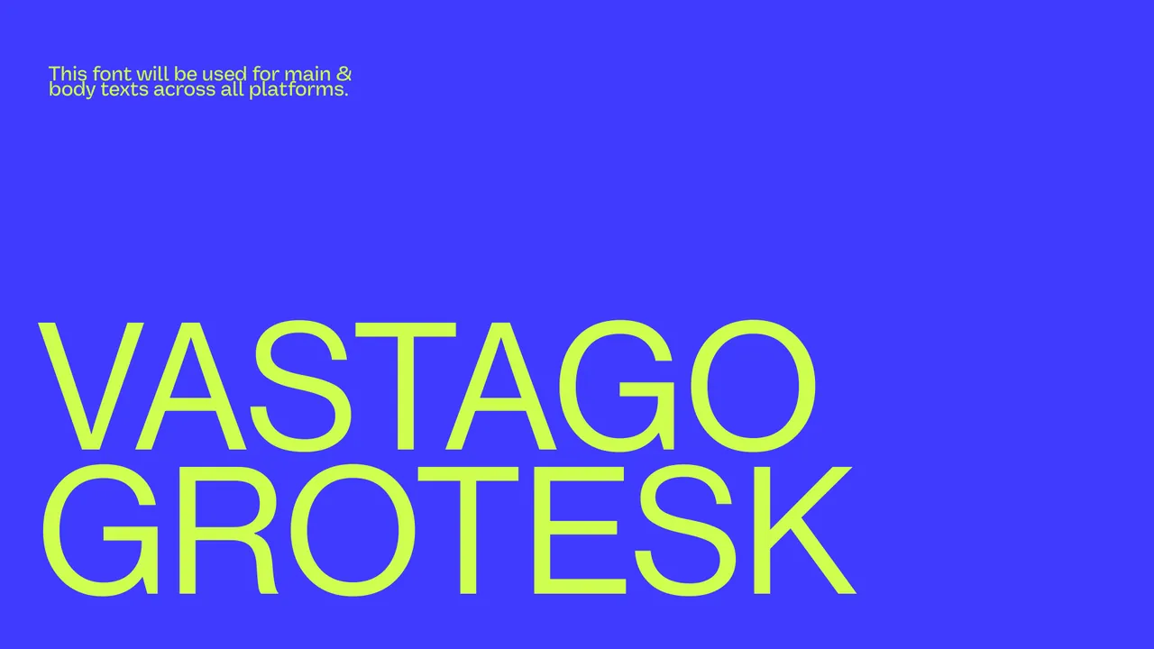 Vastago Grotesk body typeface specimen for Albspire