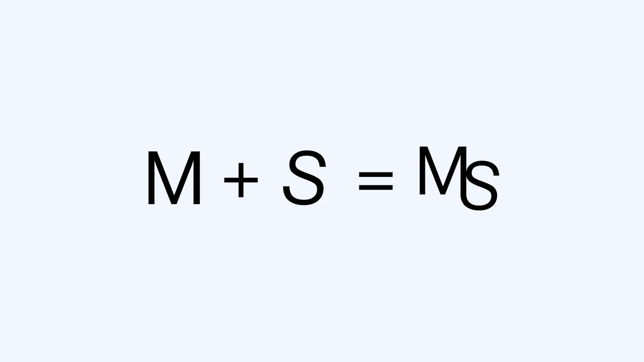 MS monogram construction combining the initials of Marinela Skrami